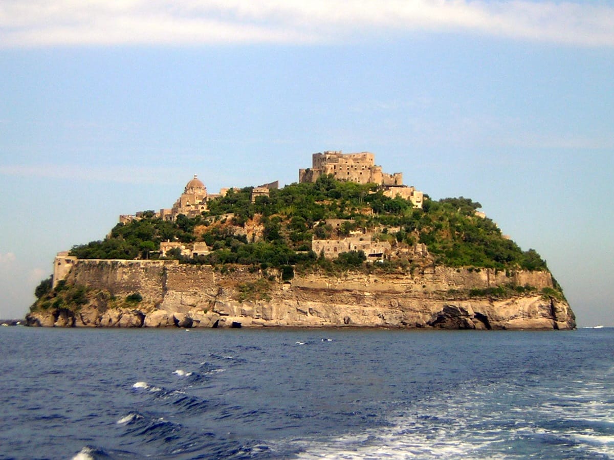 village on top of small island