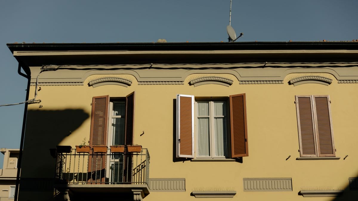 windows on building in Italy