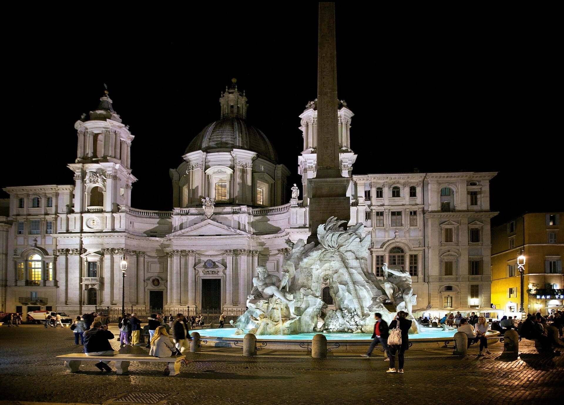 Piazza Navona, Rome at night