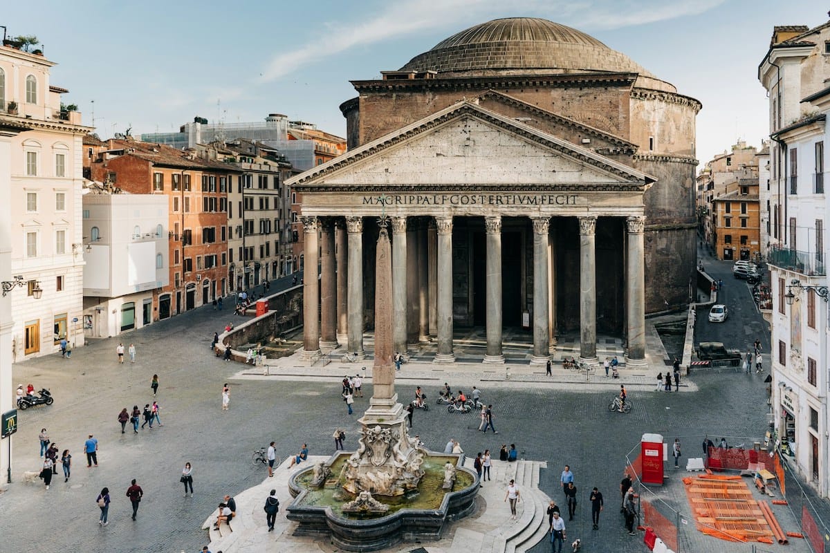 Agrippa's Pantheon in the center of Rome