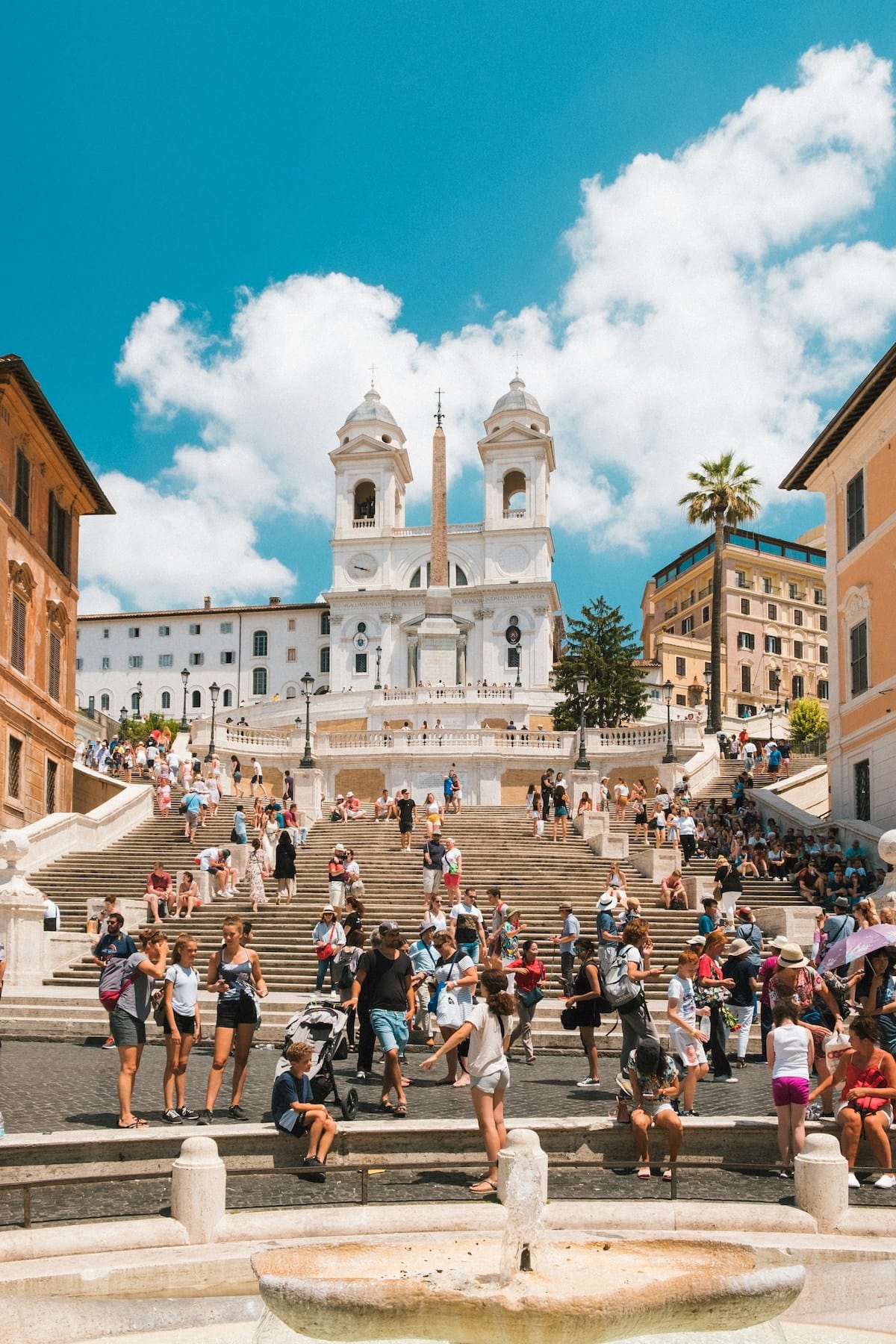 Italians during summer on a sunny day