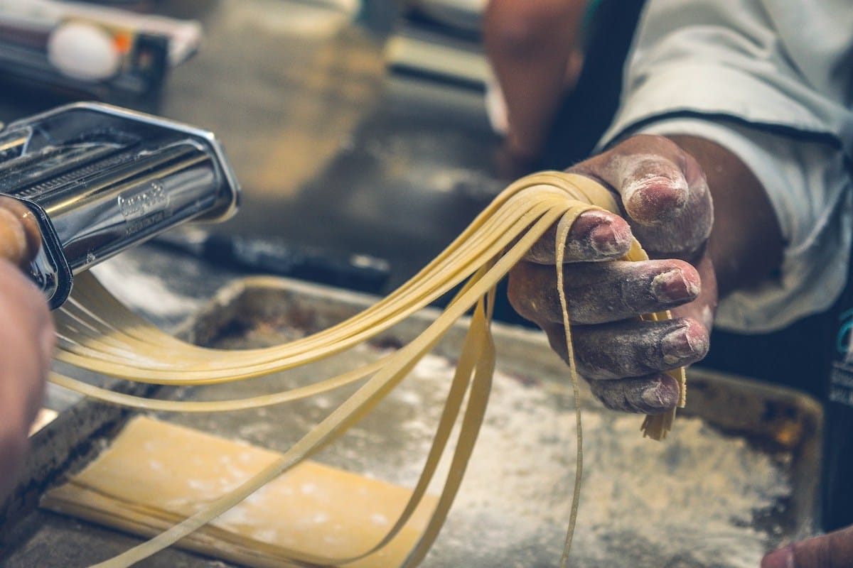 Making pasta from scratch